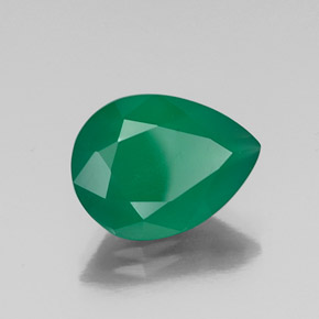 Agata naturale verde da 6,24 ct, trasparente, trasparente/traslucido