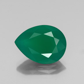 Agata naturale verde da 6,65 ct, trasparente, trasparente/traslucido