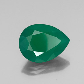Agata naturale verde da 6,65 ct, trasparente, trasparente/traslucido