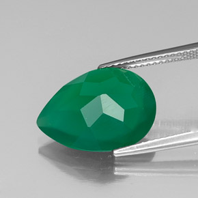 Agata naturale verde da 6,50 ct, trasparente, trasparente/traslucido