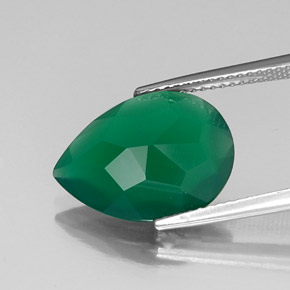 Agata naturale verde da 5,00 ct, trasparente, trasparente/traslucido
