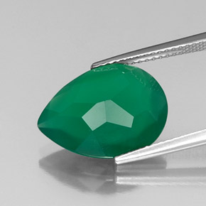 Agata naturale verde da 5,87 ct, trasparente, trasparente/traslucido