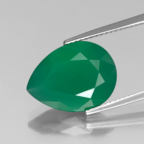 Agata naturale verde da 5,65 ct, trasparente, trasparente/traslucido