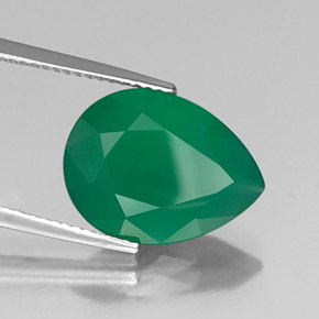 Agata naturale verde da 5,65 ct, trasparente, trasparente/traslucido