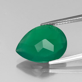 Agata naturale verde da 5,65 ct, trasparente, trasparente/traslucido