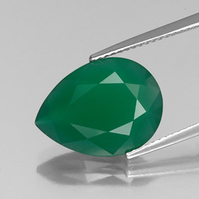 Agata naturale verde da 5,43 ct, trasparente, trasparente/traslucido