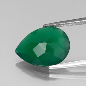 Agata naturale verde da 5,43 ct, trasparente, trasparente/traslucido