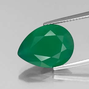 Agata naturale verde da 5,79 ct, trasparente, trasparente/traslucido