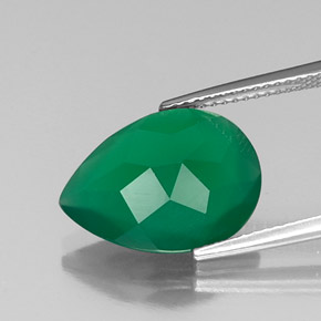 Agata naturale verde da 5,79 ct, trasparente, trasparente/traslucido