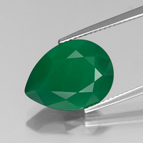 Agata naturale verde da 5,97 ct, trasparente, trasparente/traslucido