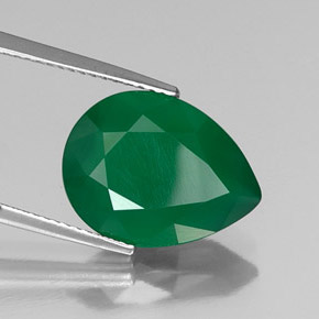 Agata naturale verde da 5,97 ct, trasparente, trasparente/traslucido