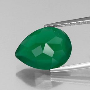 Agata naturale verde da 5,97 ct, trasparente, trasparente/traslucido