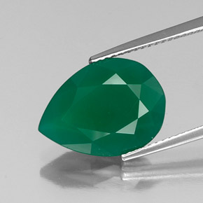 Agata naturale verde da 5,52 ct, trasparente, trasparente/traslucido
