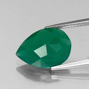 Agata naturale verde da 5,52 ct, trasparente, trasparente/traslucido