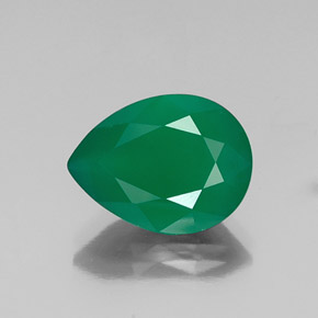 Agata naturale verde da 6,88 ct, trasparente, trasparente/traslucido