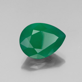 Agata naturale verde da 6,88 ct, trasparente, trasparente/traslucido