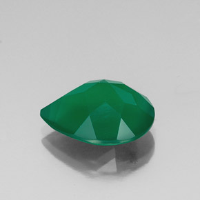 Agata naturale verde da 6,88 ct, trasparente, trasparente/traslucido