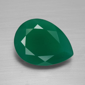 Agata naturale verde da 7,26 ct, trasparente, trasparente/traslucido