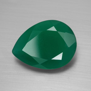 Agata naturale verde da 7,26 ct, trasparente, trasparente/traslucido