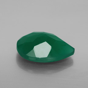 Agata naturale verde da 7,26 ct, trasparente, trasparente/traslucido