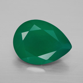 Agata naturale verde da 7,24 ct, trasparente, trasparente/traslucido