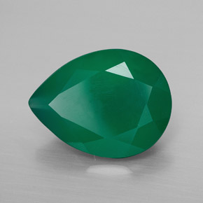 Agata naturale verde da 7,24 ct, trasparente, trasparente/traslucido