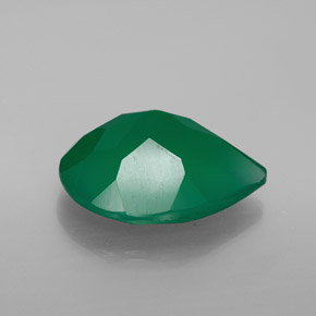 Agata naturale verde da 7,24 ct, trasparente, trasparente/traslucido
