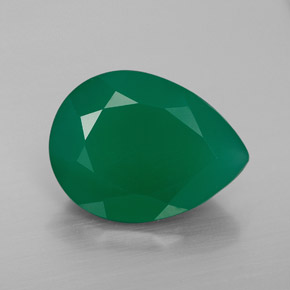 Agata naturale verde da 7,40 ct, trasparente, trasparente/traslucido