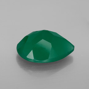 Agata naturale verde da 7,40 ct, trasparente, trasparente/traslucido