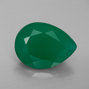 Agata naturale verde da 7,57 ct, trasparente, trasparente/traslucido