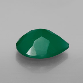 Agata naturale verde da 7,57 ct, trasparente, trasparente/traslucido