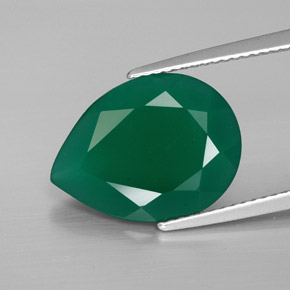 Agata naturale verde da 5,16 ct, trasparente, trasparente/traslucido