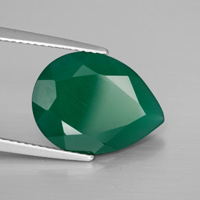 Agata naturale verde da 5,16 ct, trasparente, trasparente/traslucido