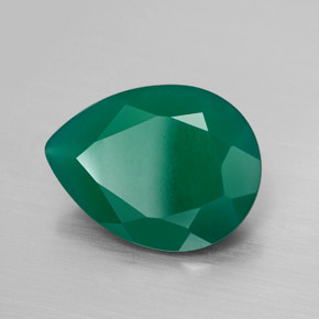 Agata naturale verde da 6,15 ct, trasparente, trasparente/traslucido