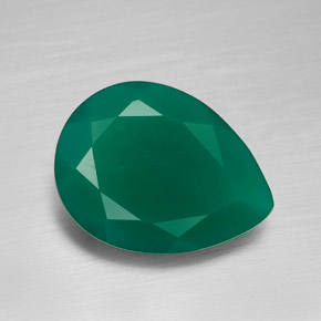 Agata naturale verde da 6,15 ct, trasparente, trasparente/traslucido