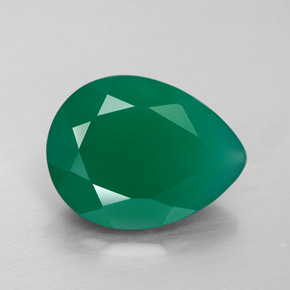 Agata naturale verde da 6,64 ct, trasparente, trasparente/traslucido