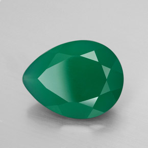 Agata naturale verde da 6,64 ct, trasparente, trasparente/traslucido