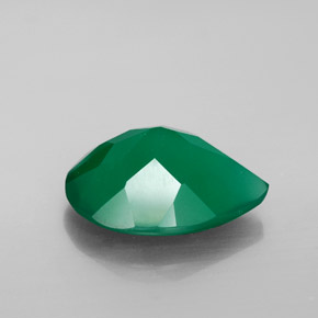 Agata naturale verde da 6,64 ct, trasparente, trasparente/traslucido