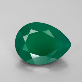 Agata naturale verde da 6,53 ct, trasparente, trasparente/traslucido
