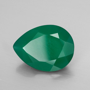Agata naturale verde da 6,53 ct, trasparente, trasparente/traslucido