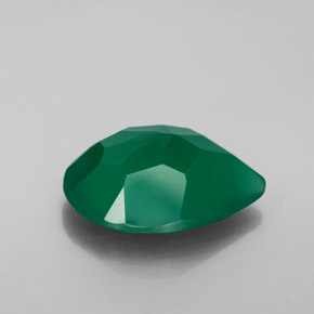 Agata naturale verde da 6,53 ct, trasparente, trasparente/traslucido