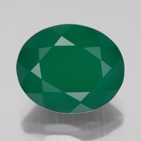 Agata naturale verde da 4,42 ct, trasparente, trasparente/traslucido
