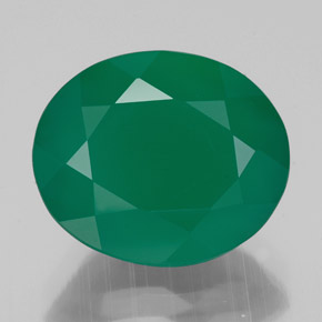 Agata naturale verde da 4,52 ct, trasparente, trasparente/traslucido