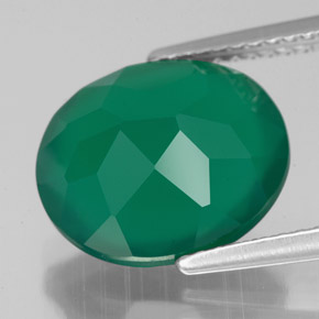 Agata naturale verde da 4,52 ct, trasparente, trasparente/traslucido