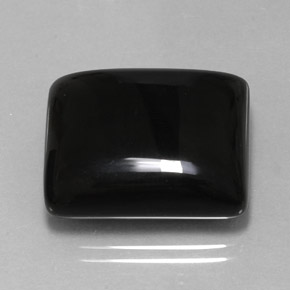 Agata naturale nero da 23,85 ct, baguette, opaco