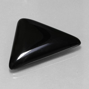 Agata naturale nero da 16,78 ct, trillion, opaco