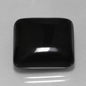 Agata naturale nero da 21,98 ct, quadrato, opaco