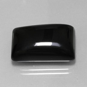 Agata naturale nero da 19,22 ct, baguette, opaco