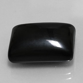 Agata naturale nero da 18,30 ct, baguette, opaco