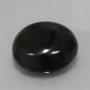 Agata naturale nero da 15,06 ct, taglio rotondo, opaco
